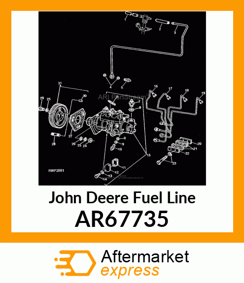 LINE,FUEL INJECTION,NO. 3 AR67735