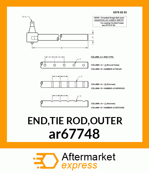 END,TIE ROD,OUTER ar67748