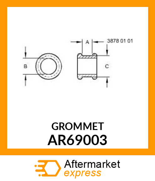 GROMMET, W/WASHER IMPLEMENT CONTROL AR69003