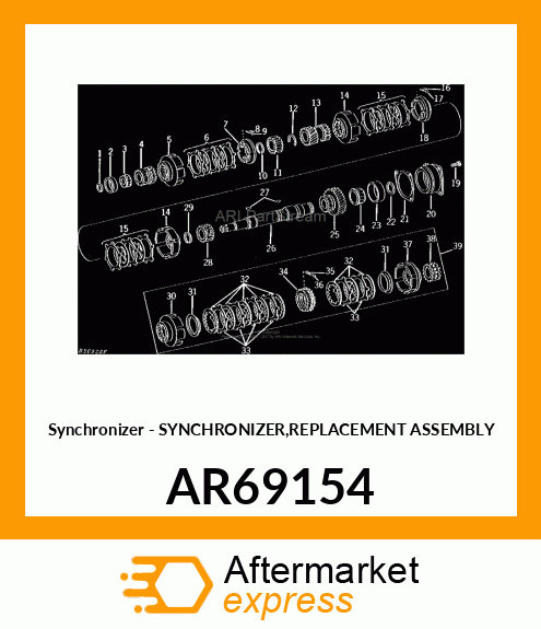 Synchronizer - SYNCHRONIZER,REPLACEMENT ASSEMBLY AR69154