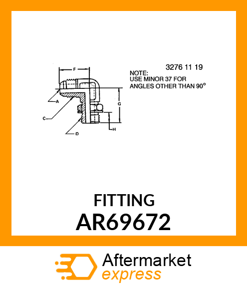 ELBOW,SP 90 DEGREE ADJ W/NUT amp; WSHR AR69672