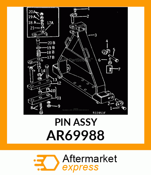 PIN,DRAWBAR,WITH HANDLE AR69988