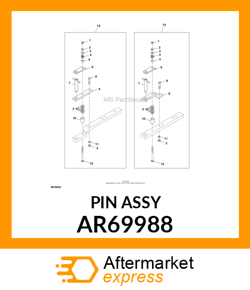 PIN,DRAWBAR,WITH HANDLE AR69988