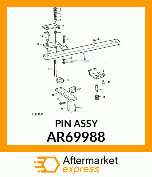 PIN,DRAWBAR,WITH HANDLE AR69988