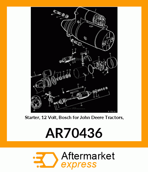 Starter Motor - MOTOR,STARTING AR70436