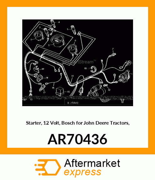 Starter Motor - MOTOR,STARTING AR70436