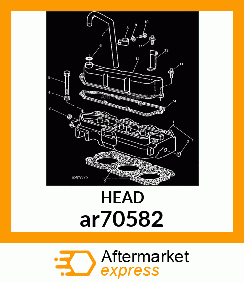 HEAD CYLINDER WITH VALVE 3CYL.T ar70582