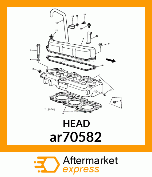 HEAD CYLINDER WITH VALVE 3CYL.T ar70582