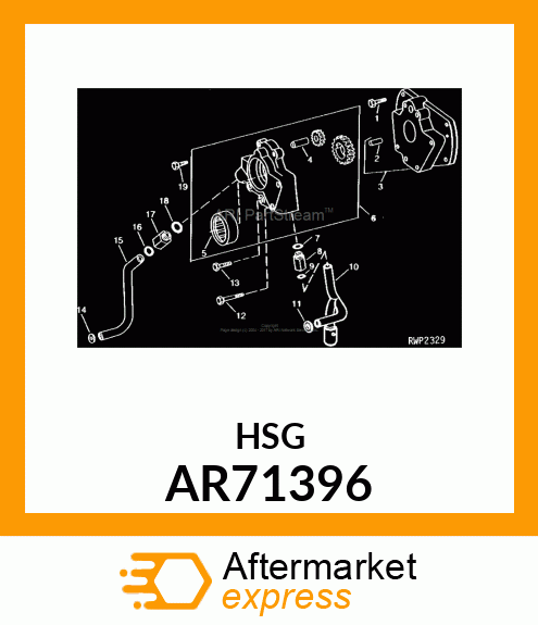 ADAPTER,TRANSMISSION OIL PUMP,W/PIN AR71396