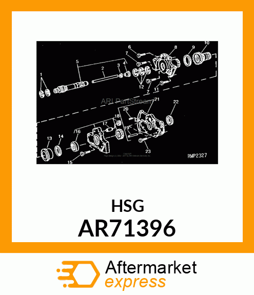 ADAPTER,TRANSMISSION OIL PUMP,W/PIN AR71396