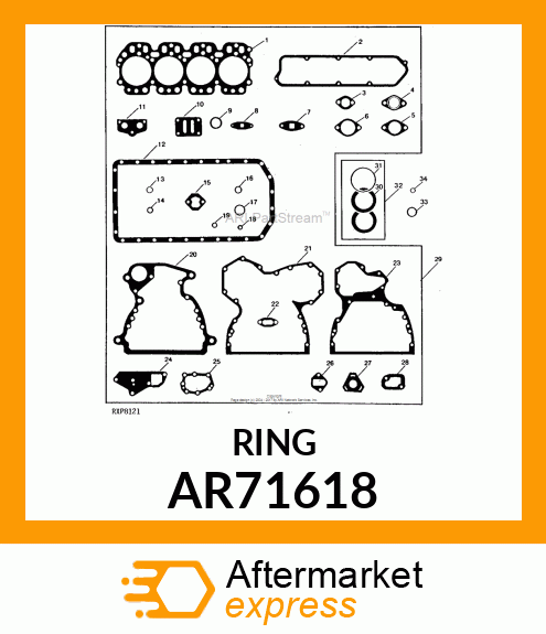 KIT,CYLINDER LINER PACKING AR71618