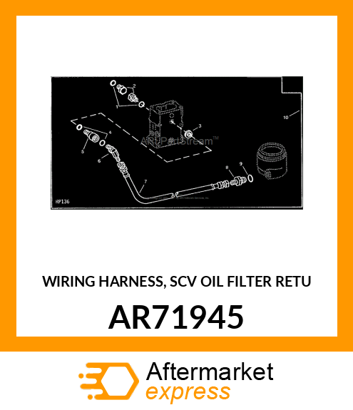 WIRING HARNESS, SCV OIL FILTER RETU AR71945