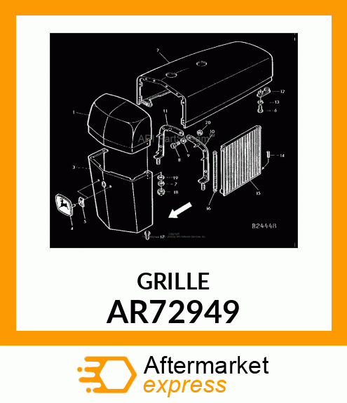 SCREEN,GRILLE,ASSEMBLY AR72949
