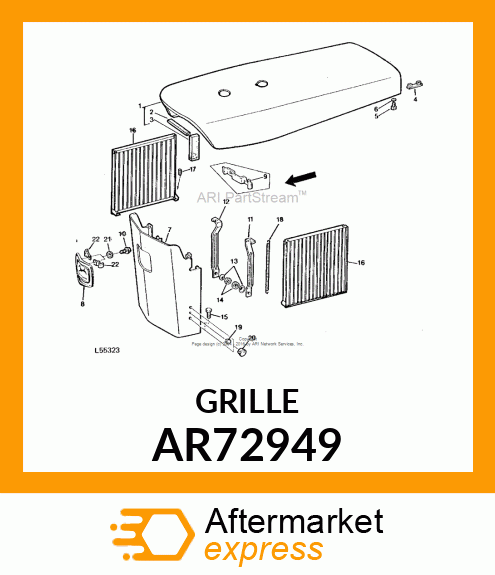 SCREEN,GRILLE,ASSEMBLY AR72949