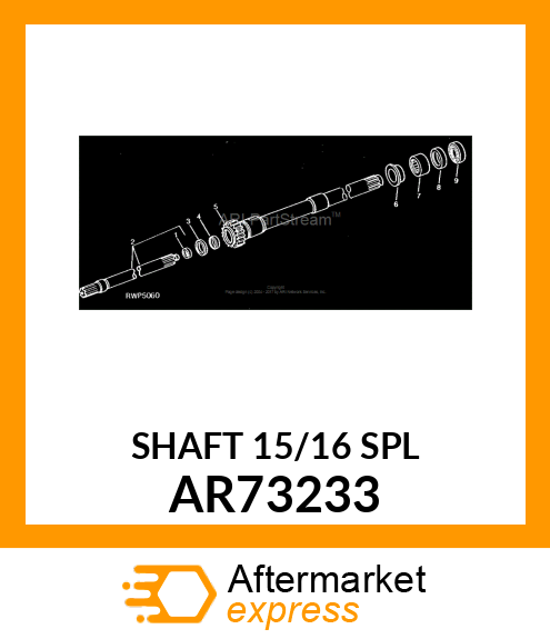 Shaft - SHAFT,CLUTCH, AND WASHER AR73233