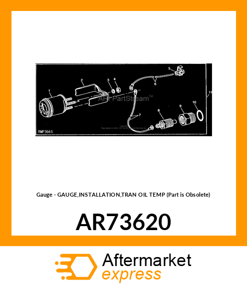 Gauge - GAUGE,INSTALLATION,TRAN OIL TEMP (Part is Obsolete) AR73620