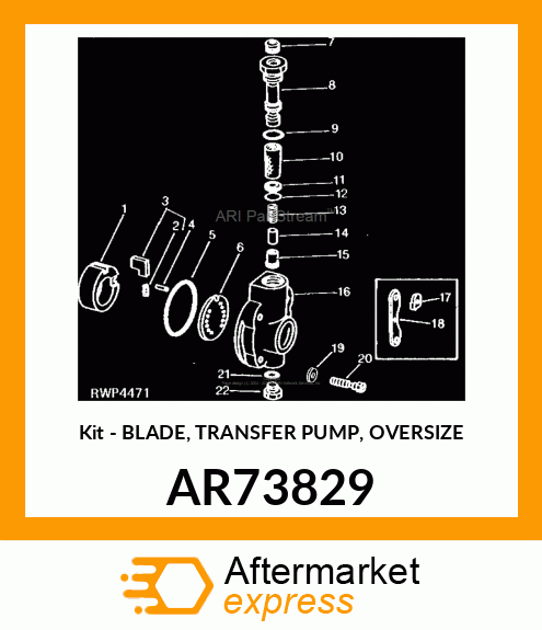 Kit - BLADE, TRANSFER PUMP, OVERSIZE AR73829