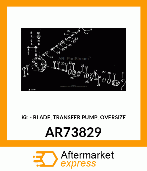 Kit - BLADE, TRANSFER PUMP, OVERSIZE AR73829
