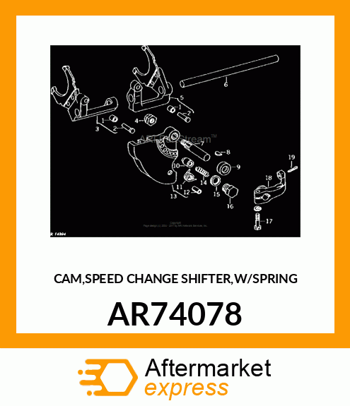 CAM,SPEED CHANGE SHIFTER,W/SPRING AR74078