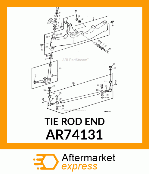 END, TIE ROD, ASSEMBLY INNER AR74131