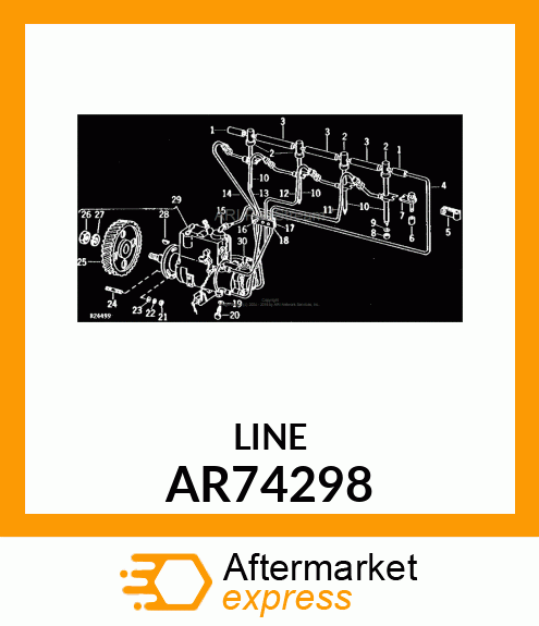 LINE,FUEL INJECTION,NO.4 AR74298