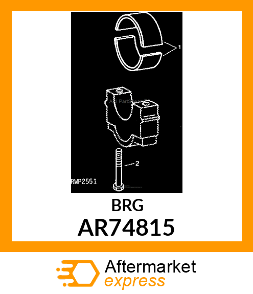 BEARING,MAIN,ASSEMBLY.002 UNDERSIZE AR74815