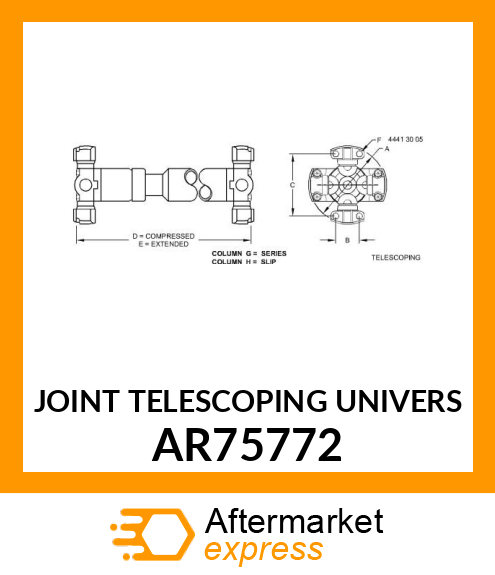 JOINT,TELESCOPING UNIVERSAL AR75772