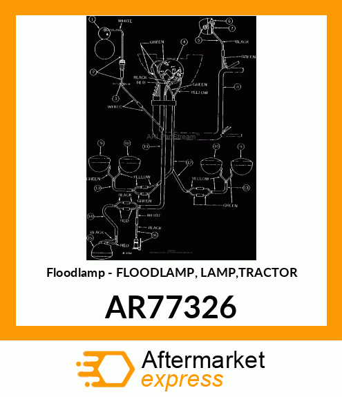 Floodlamp - FLOODLAMP, LAMP,TRACTOR AR77326