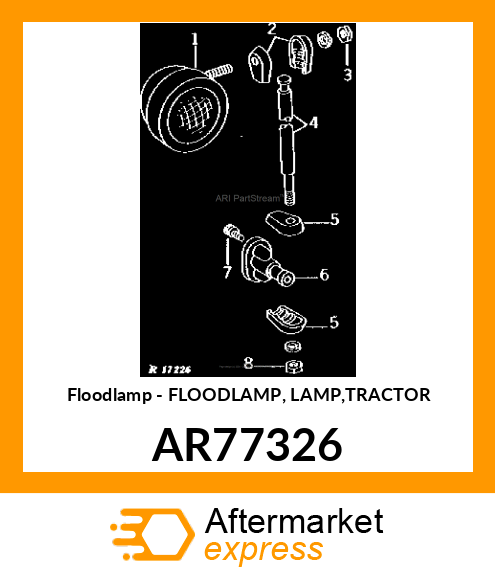 Floodlamp - FLOODLAMP, LAMP,TRACTOR AR77326