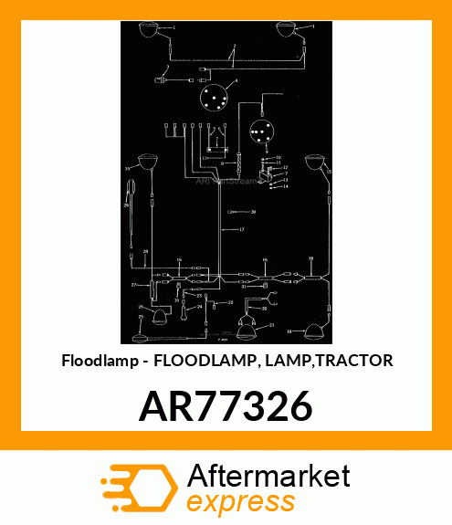 Floodlamp - FLOODLAMP, LAMP,TRACTOR AR77326