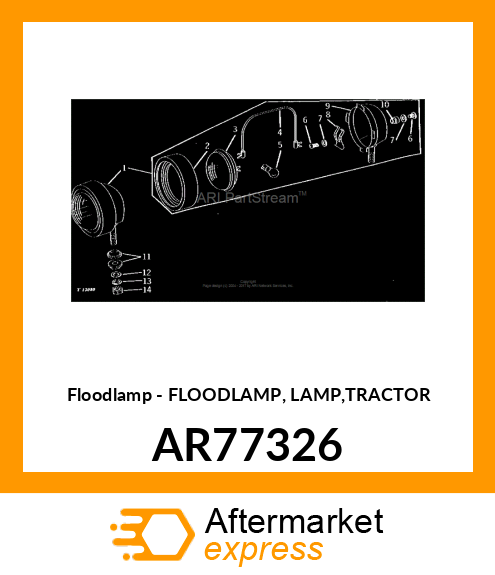 Floodlamp - FLOODLAMP, LAMP,TRACTOR AR77326