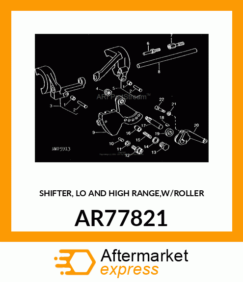 SHIFTER, LO AND HIGH RANGE,W/ROLLER AR77821