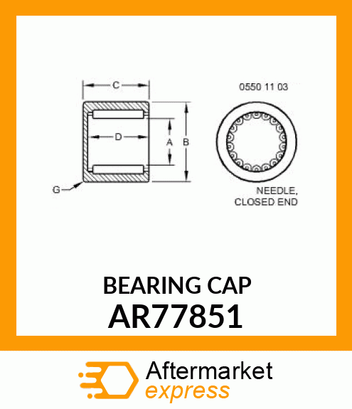 KIT, BEARING ROLLER WITH SEALS AR77851