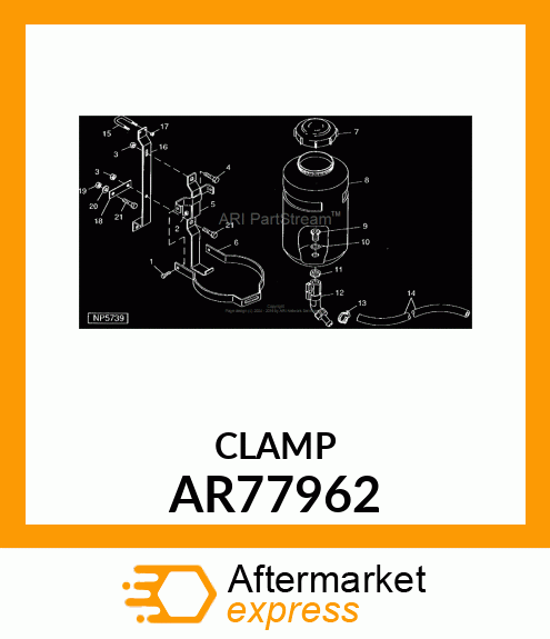 HOSE CLAMP, CLAMP, HOSE AR77962