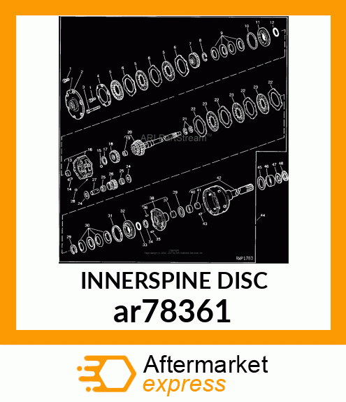 DISK WITH INNER SPLINE, WITH FACING ar78361