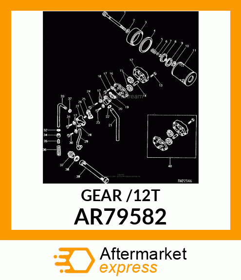 Gear - GEARS,TRANS OIL PUMP,SET/PARTS/ AR79582