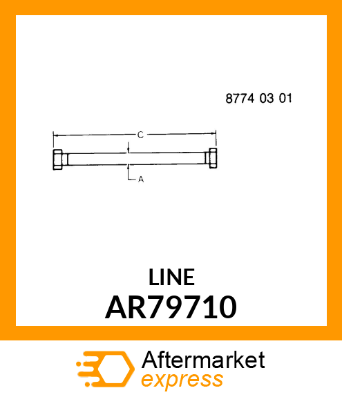 OIL LINE, PUMP SEAL DRAIN AR79710