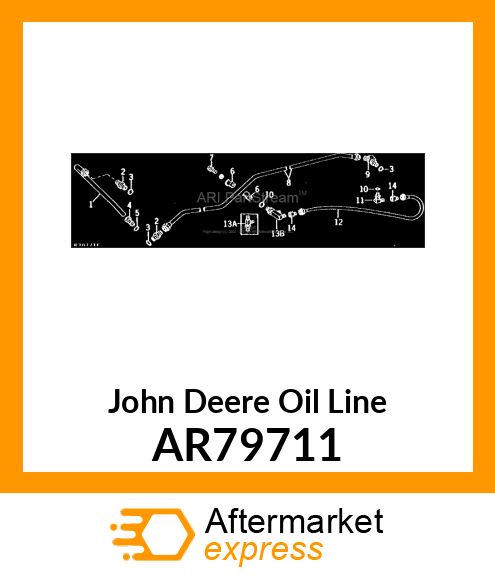 OIL LINE, HYD PUMP SEAL DRAIN AR79711