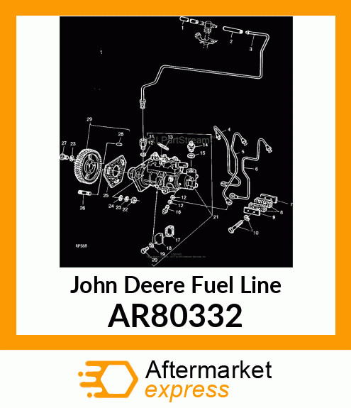 LINE,FUEL INJECTION,NO 1 AR80332