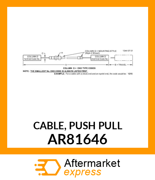 CABLE, PUSH PULL AR81646