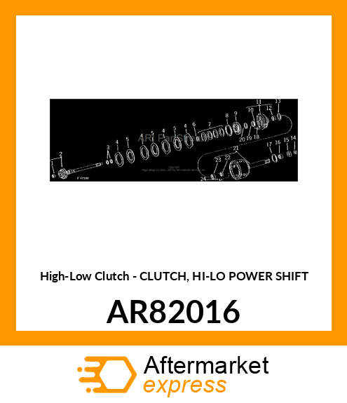 High-Low Clutch - CLUTCH, HI-LO POWER SHIFT AR82016