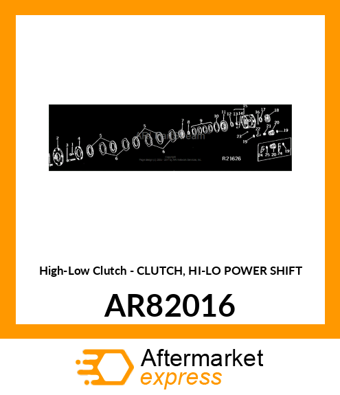 High-Low Clutch - CLUTCH, HI-LO POWER SHIFT AR82016