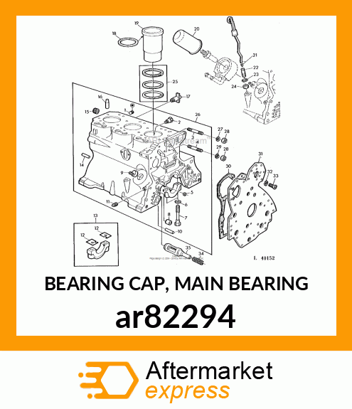 BEARING CAP, MAIN BEARING ar82294