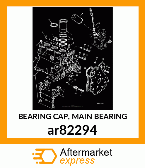 BEARING CAP, MAIN BEARING ar82294