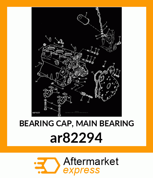 BEARING CAP, MAIN BEARING ar82294