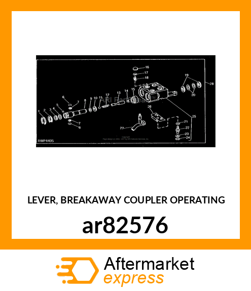 LEVER, BREAKAWAY COUPLER OPERATING ar82576