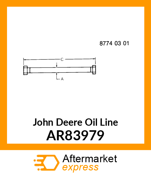 OIL LINE, PUMP SEAL DRAIN AR83979