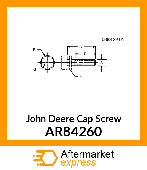 SCREW, SPECIAL CAP, WITH WASHER AR84260