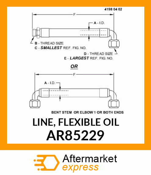 LINE, FLEXIBLE OIL AR85229