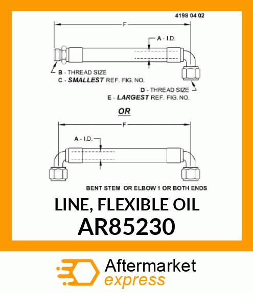 LINE, FLEXIBLE OIL AR85230